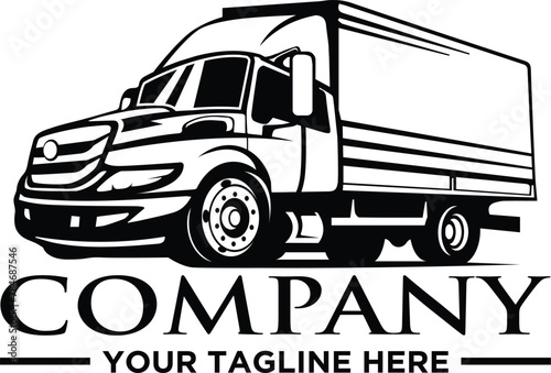 trucking company logo design template