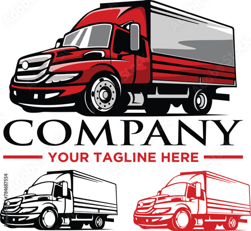 trucking company logo design template