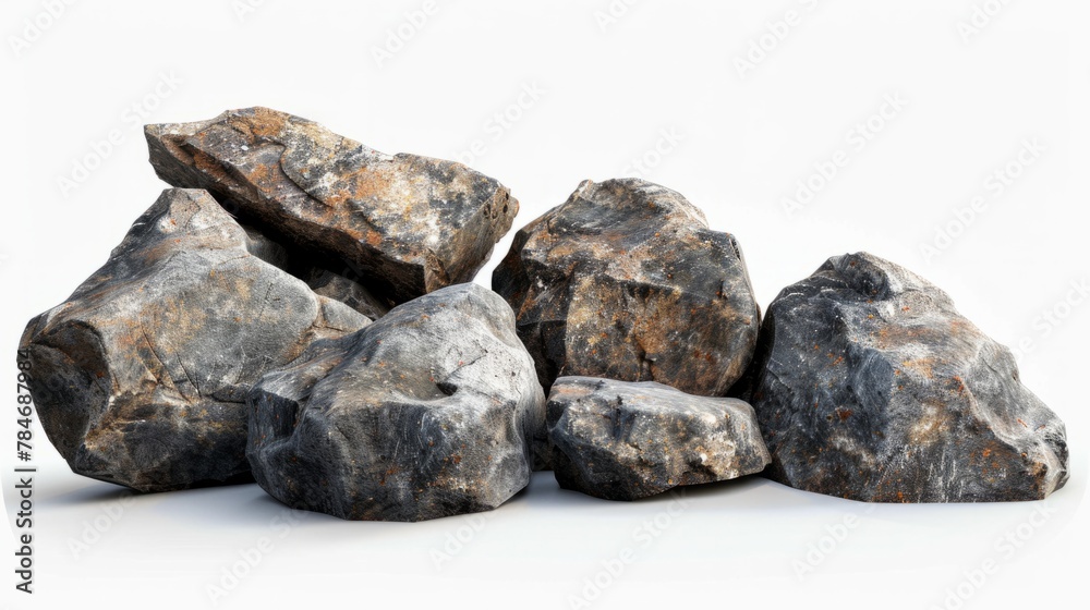 rocks on white background generative ai rocks on white background generative ai