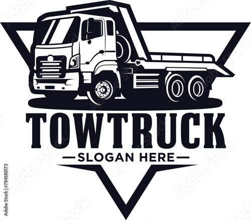 towing truck services company logo template