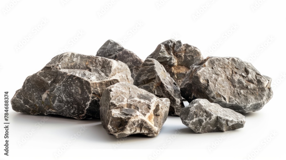 rocks on white background generative ai rocks on white background generative ai