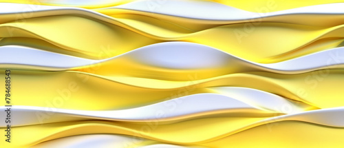 Golden Elegance: Abstract Waves of Yellow and Gold - Luxurious Silk-Like Texture with Dynamic Motion