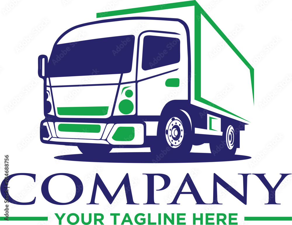 trucking company logo design template
