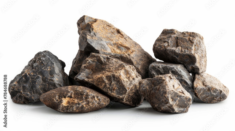 rocks on white background generative ai rocks on white background generative ai