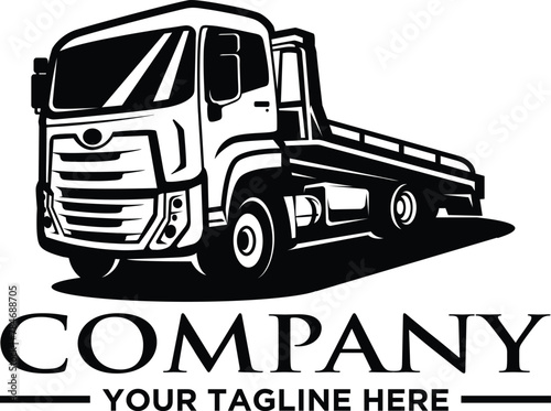 towing truck services company logo template