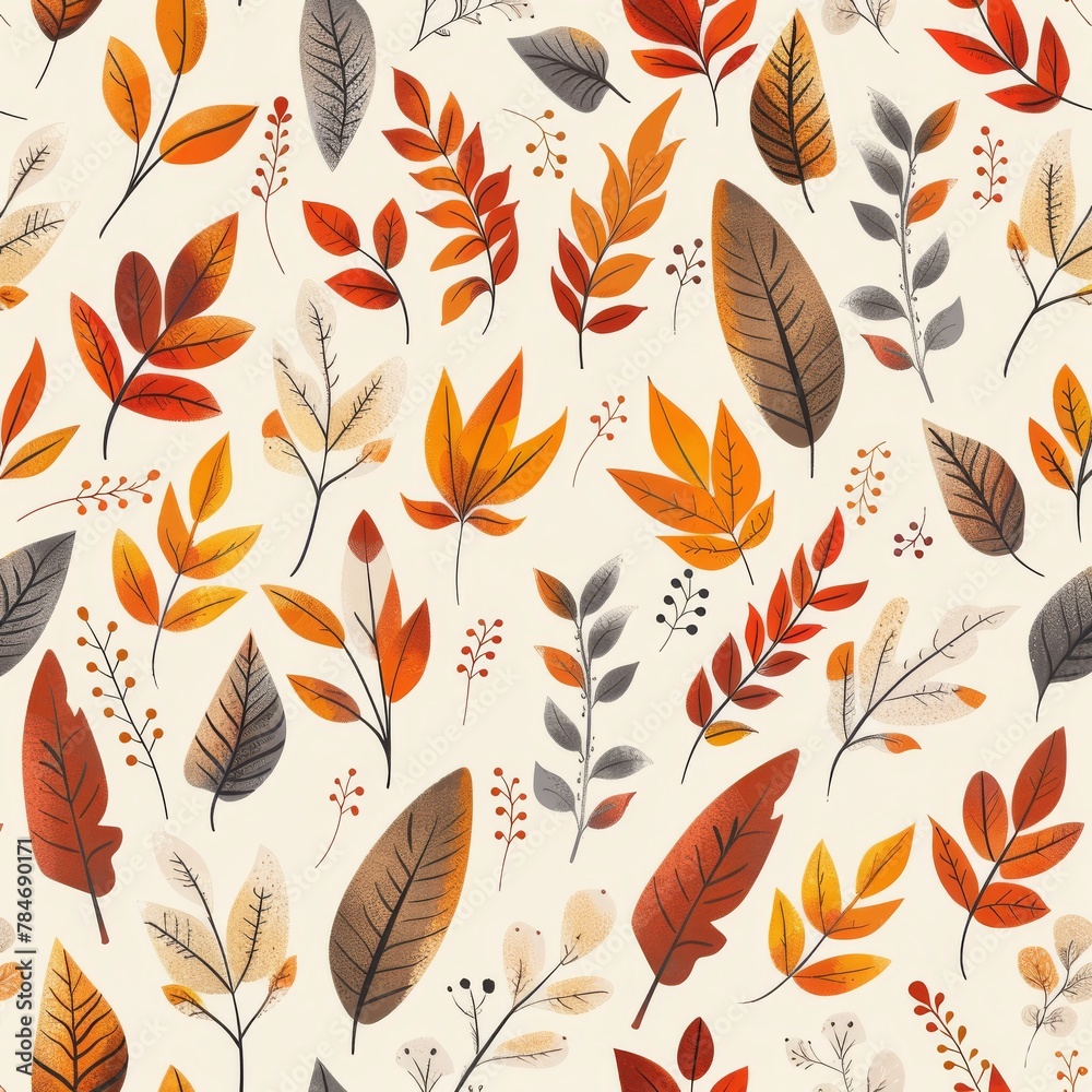 seamless pattern with autumn leaves seamless pattern with autumn leaves
