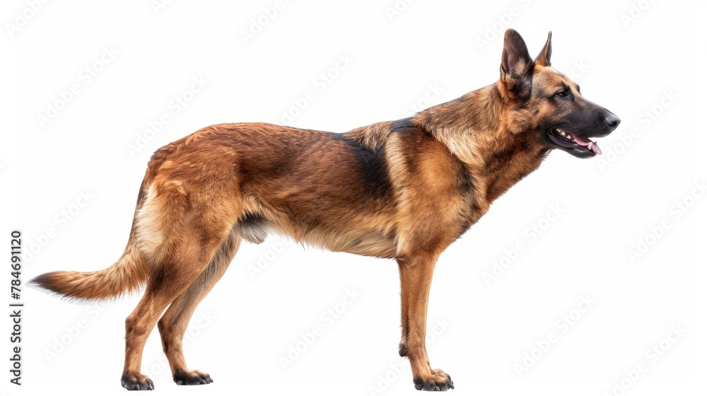 shepherd dog on white background generative ai shepherd dog on white background generative ai