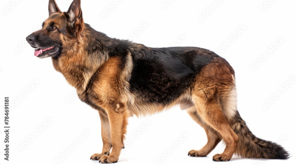 shepherd dog on white background generative ai shepherd dog on white background generative ai