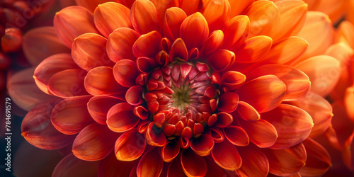 Vibrant Orange Dahlia Flower Close-Up - Beauty in Nature © smth.design
