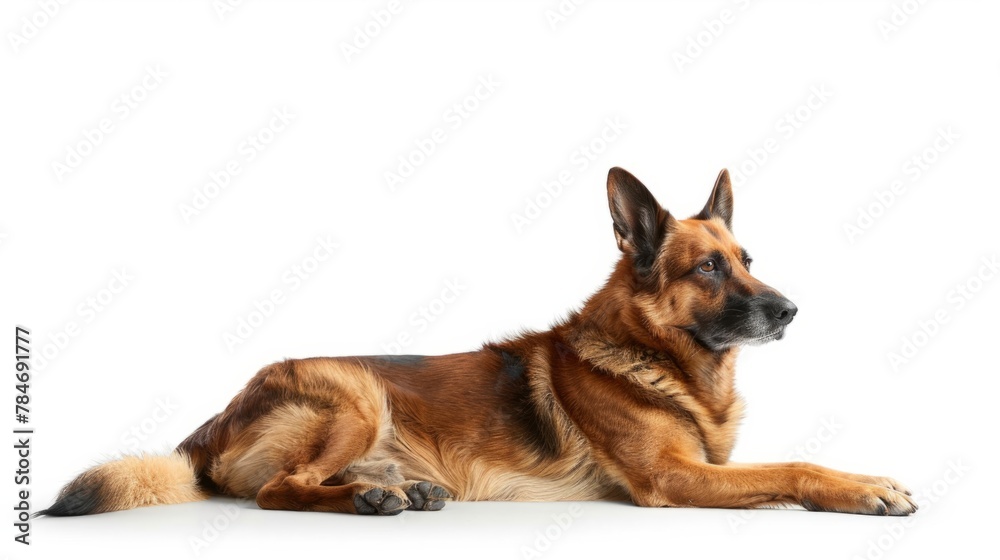 shepherd dog on white background generative ai shepherd dog on white background generative ai