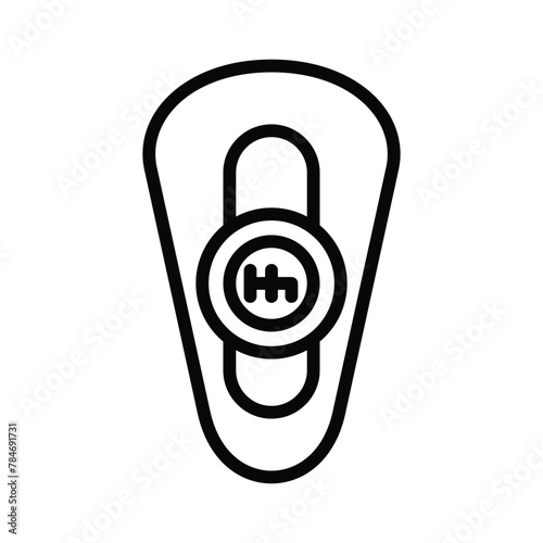 car transmission manual icon line design vector