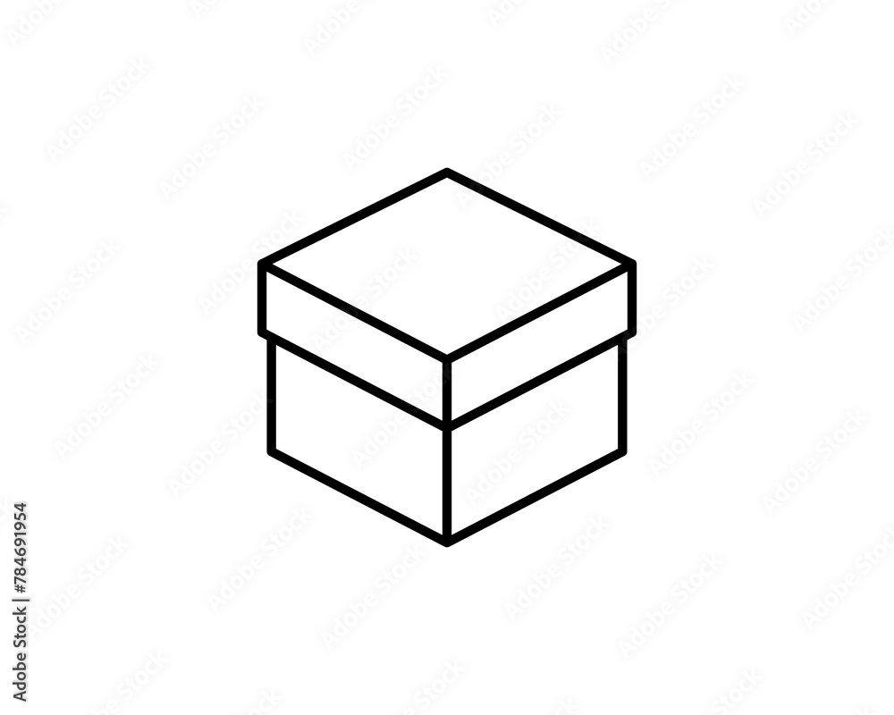 Delivery packaging vector icon. Cargo cardboard box icons. Carton package sign from line geometric shapes. Delivery packaging vector icon. Cargo cardboard box icons. Carton package sign from line geometric shapes.