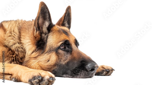 shepherd dog on white background generative ai © Kelly