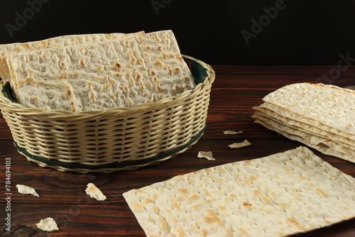 Matzenbrot, Pessach, jüdisch, Fladenbrot, ungesäuertes Brot photo