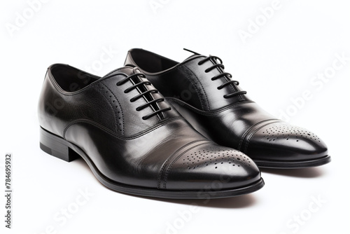 Black shoes for men isolated on a white background