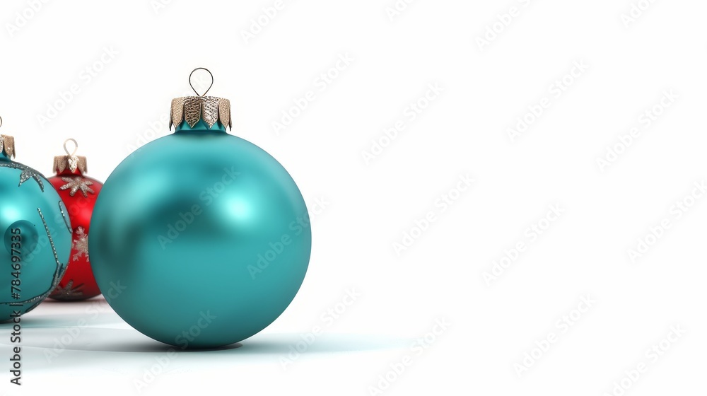 Christmas Bauble, Baubles on Solid tone Surface. A panoramic image showcasing baubles in vibrant colored tones reflecting a wintry setting placed on a solid surface, creating a cozy holiday scene Christmas Bauble, Baubles on Solid tone Surface. A panoramic image showcasing baubles in vibrant colored tones reflecting a wintry setting placed on a solid surface, creating a cozy holiday scene