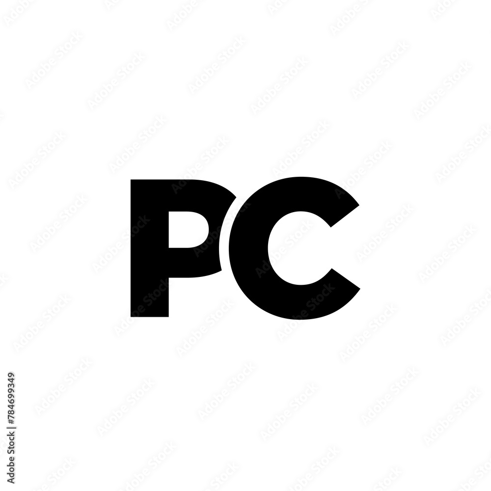Letter P and C, PC logo design template. Minimal monogram initial based logotype. Letter P and C, PC logo design template. Minimal monogram initial based logotype.