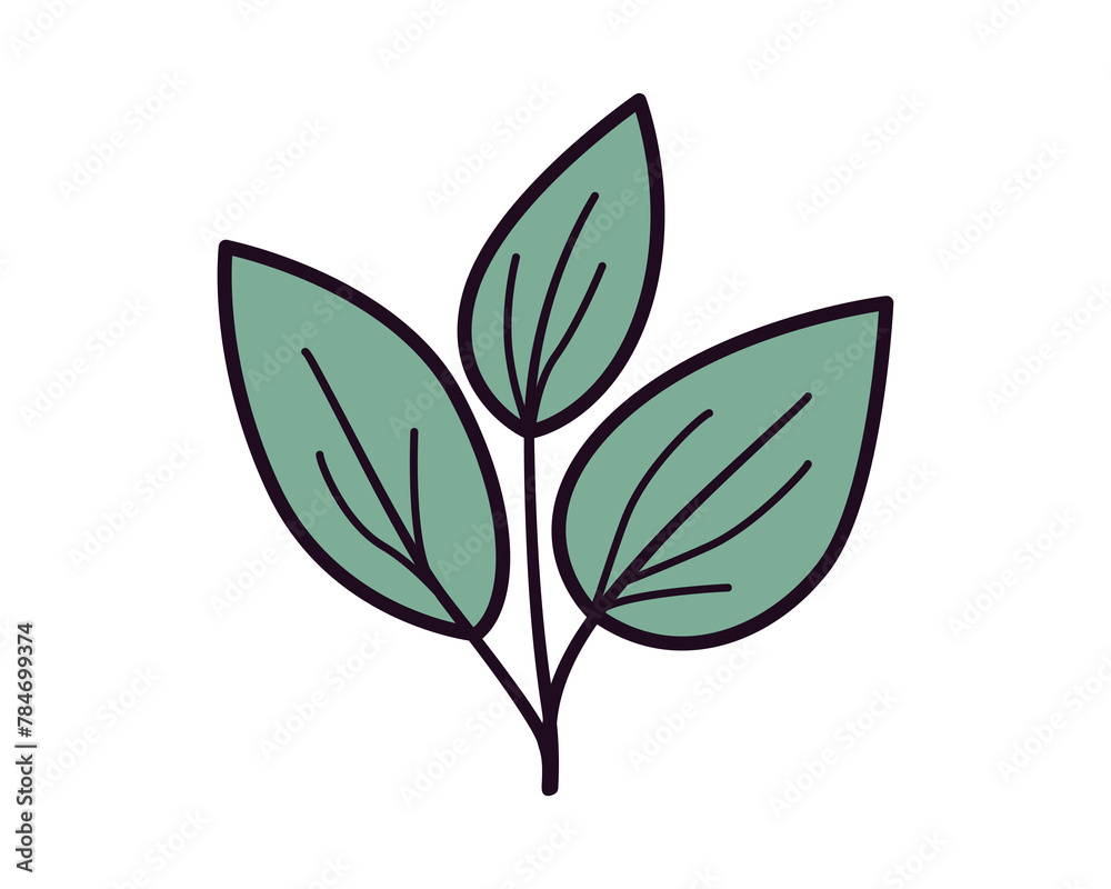 Naklejka premium Sprout with leaf vector icon. Plant symbol of nature and environment.