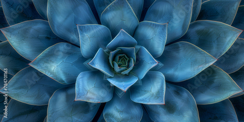 Majestic Blue Agave Plant Close-up for Natural Textures
