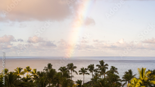 rainbow over the sea