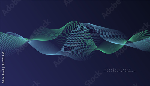 Abstract lines background Glowing waves