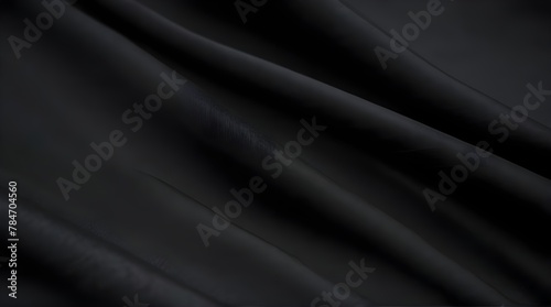 Close Up polyester fabric texture of black athletic .Generative AI