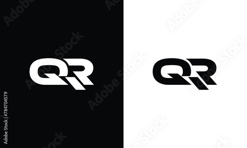 Initials QR logo design. Initial Letter Logo.