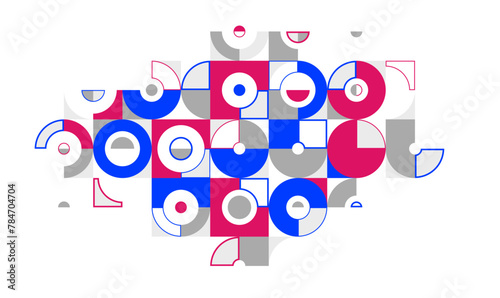 Bauhaus style abstract geom...