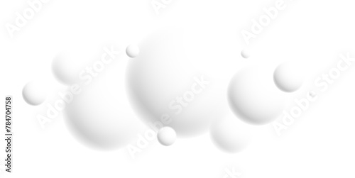 Defocused light levitating spheres atmospheric ambient vector background, 3D balls dynamic design, soft and easy futuristic wallpaper.