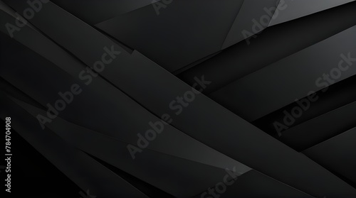 Black abstract banner background Dark deep black dynam .Generative AI