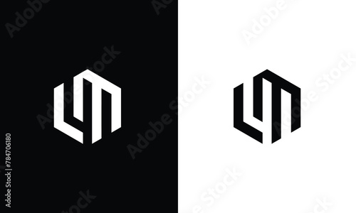LM Icon Logo Design Template Vector photo