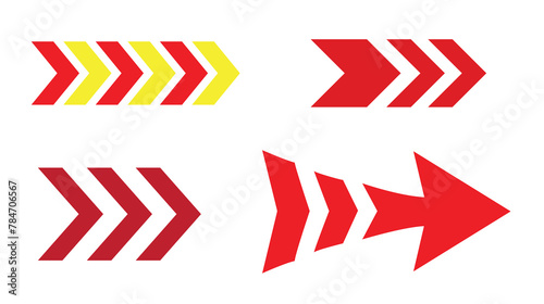 Modern Red Naviagate vector set of arrows
