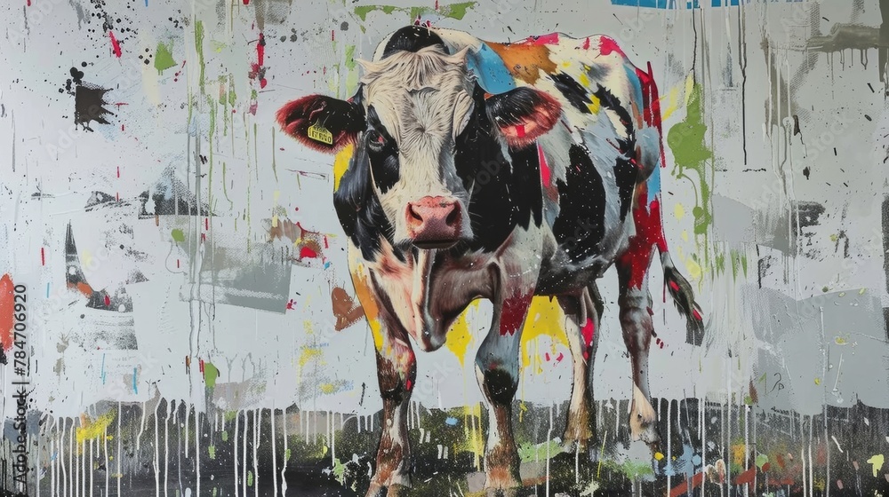 Fototapeta premium milk cow generative ai
