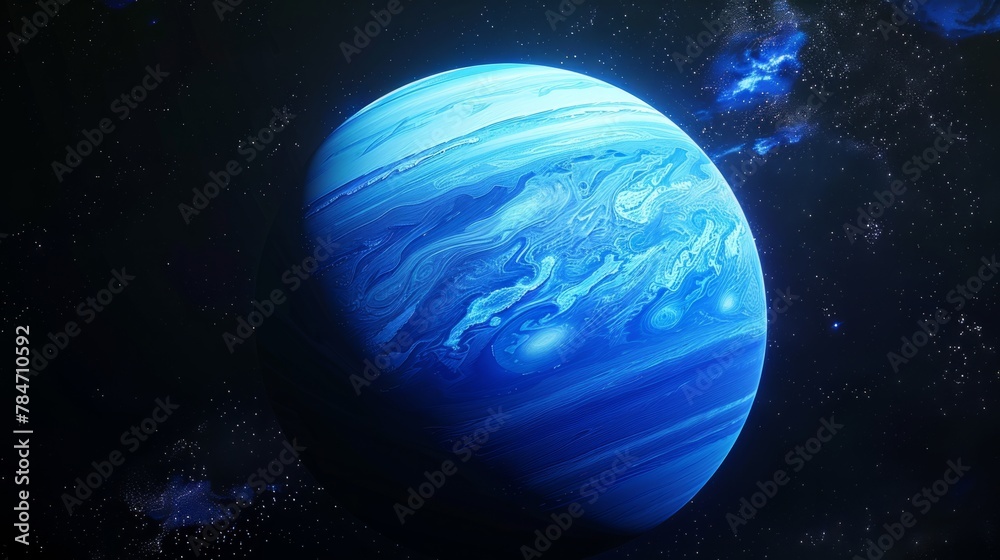 Naklejka premium planet neptune generative ai