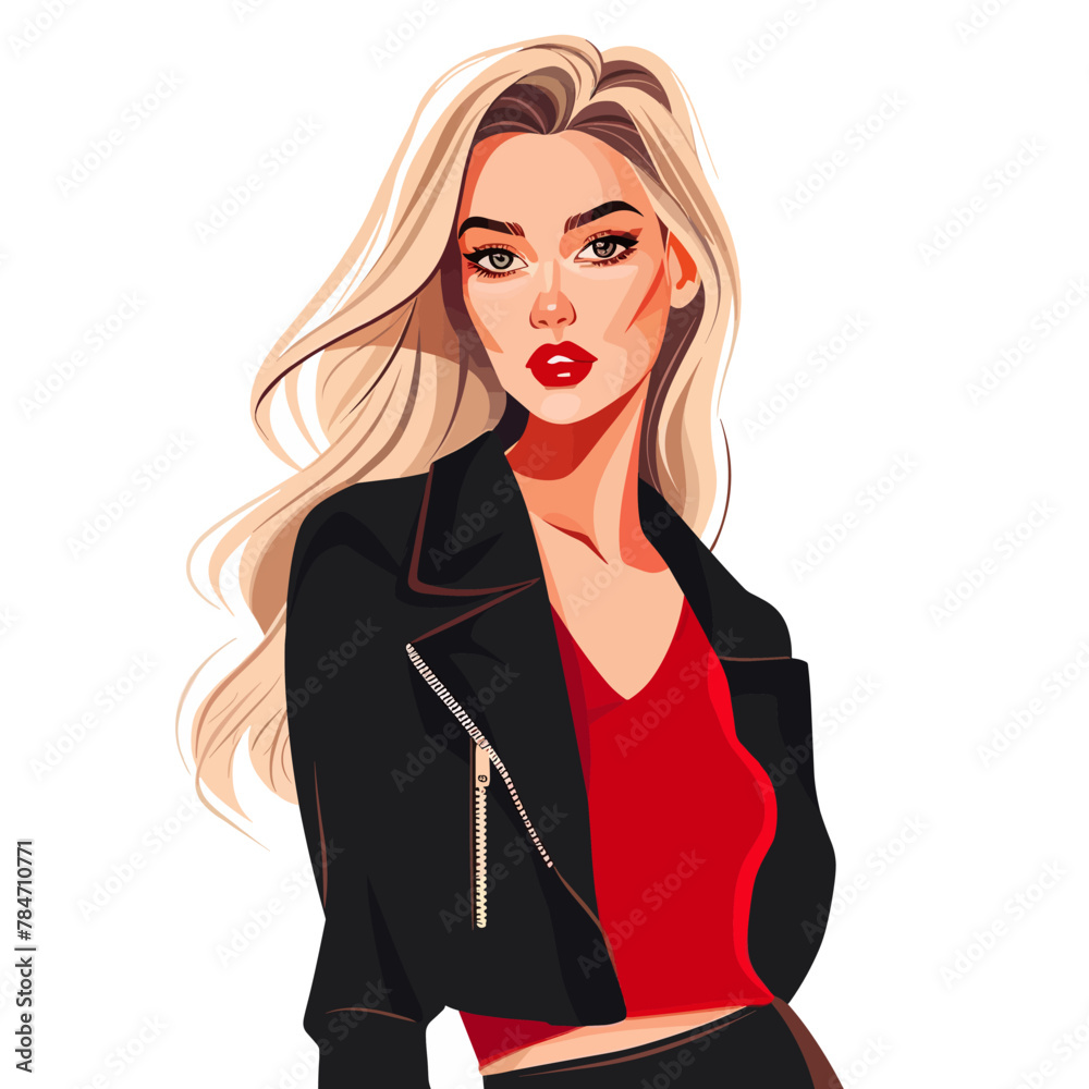 Beautiful woman in sunglasses with flowers. Vector illustration. Retro style. Beautiful woman in sunglasses with flowers. Vector illustration. Retro style.