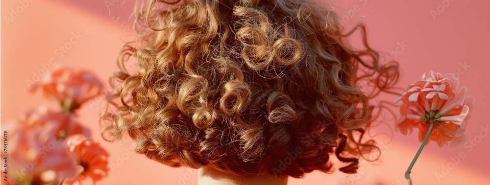 Curly Hair Woman Enjoying Nature Curly Hair Woman Enjoying Nature