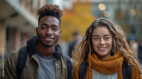 A Man and a Woman Standing Next to Each Other
