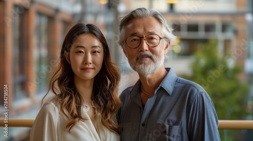 A Man and a Woman Standing Next to Each Other