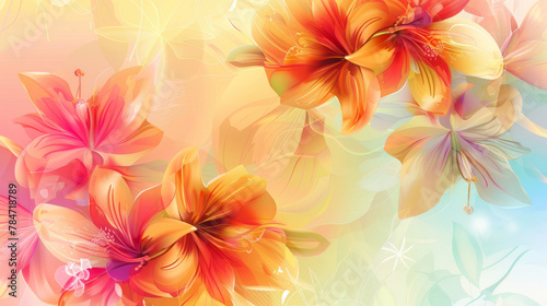 colorful floral background wallpaper