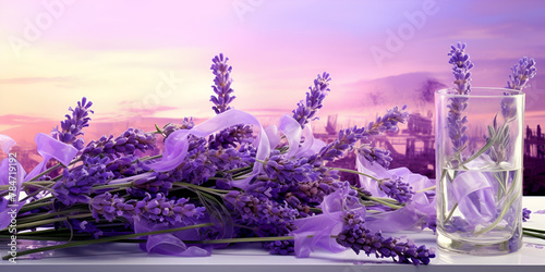 Immerse Yourself in the Enchantment of Purple Lavender Beauty, Aromatherapy Essential Oils Elevating the Panoramic View