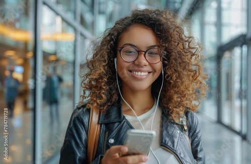 Woman Wearing Headphones Listening to Music