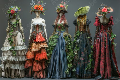 A whimsical costume ensemble inspired by characters from a fantasy fable