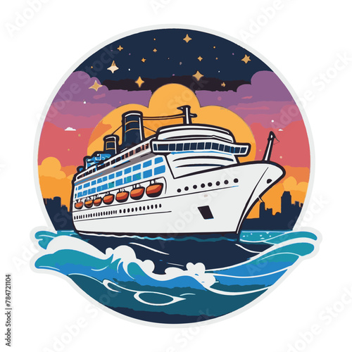 clipart vector a cruise ship