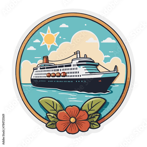 clipart vector a cruise ship