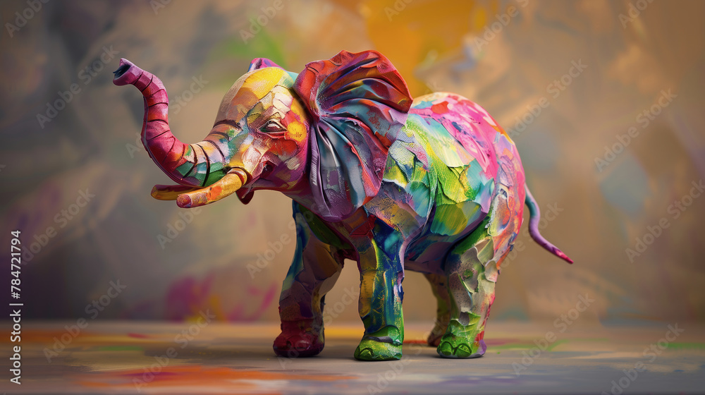 Obraz premium elephant made from modelling clay