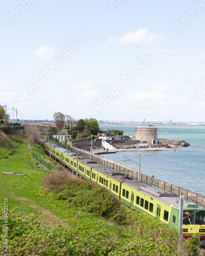 Train near the seaside