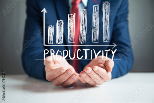 Increase productivity concept, business concept