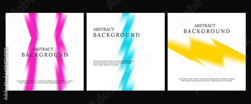 Abstract colorful gradient social media post design collection