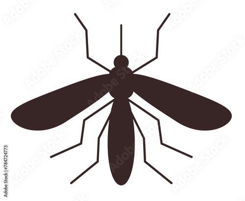 Mosquito bug insect gnat isolated concept. Vector flat graphic design cartoon illustration photo