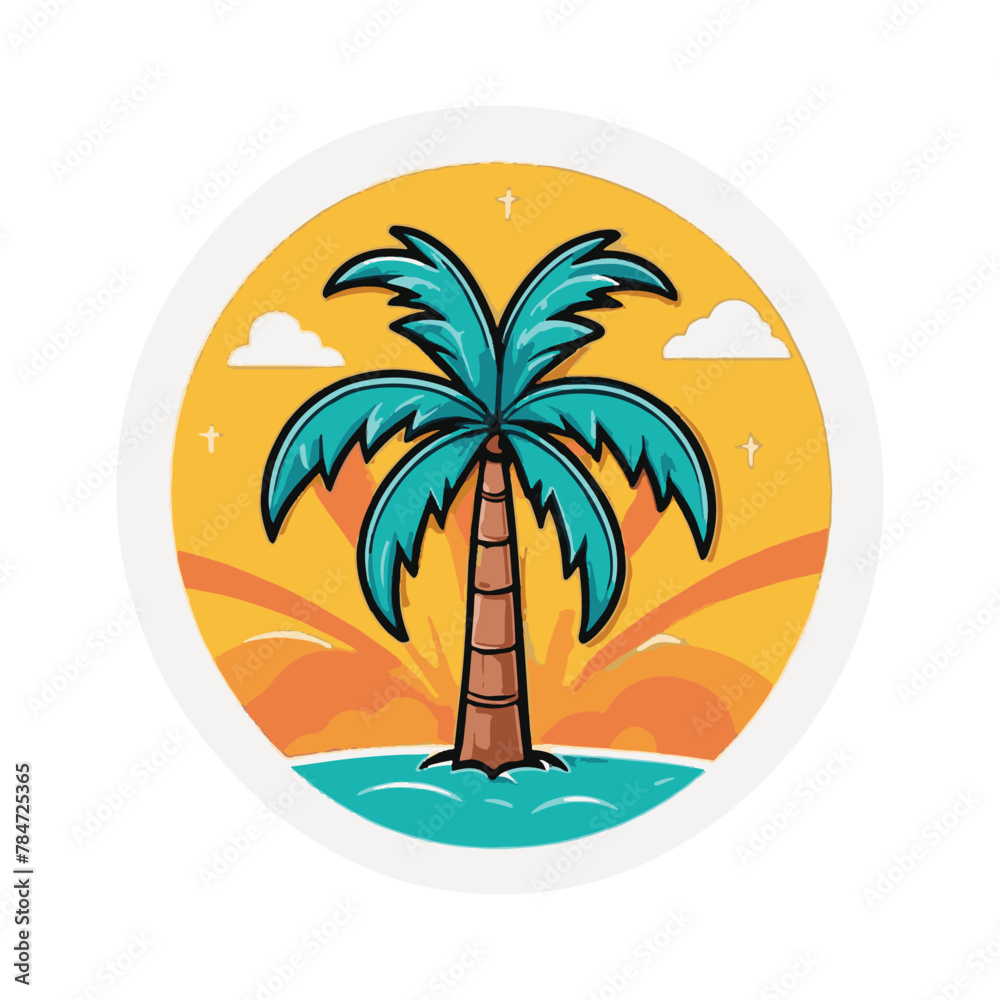 clipart vector isolation a palm tree